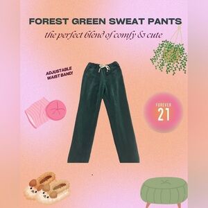 Forever 21 Dark Green Sweatpants